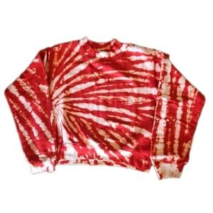 Cotton Citizen Crewneck Sweatshirt Women Large Red Tie Dye